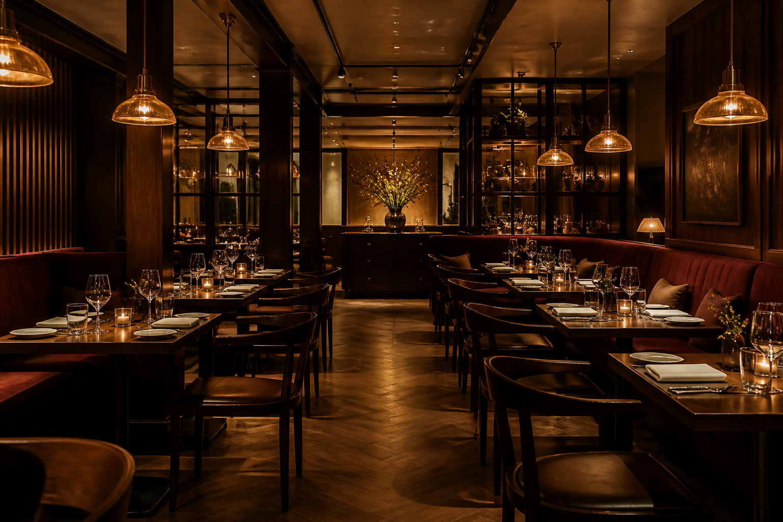 Wnętrze restauracji Bursztynowy Stół